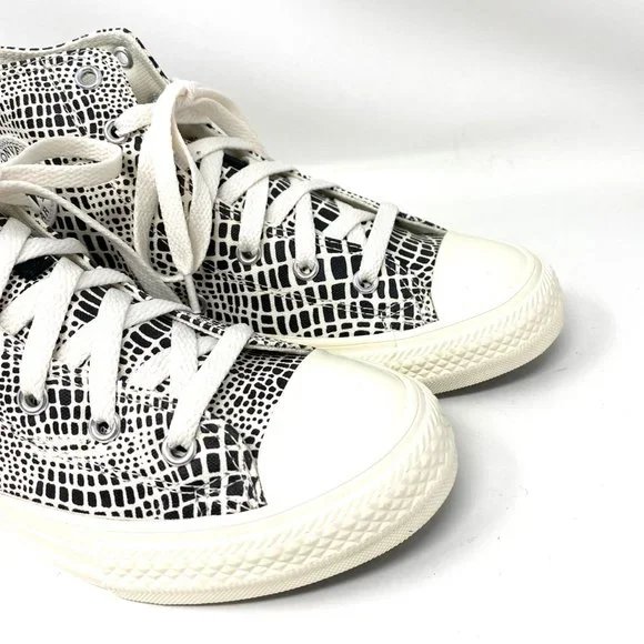 Converse Women's Size 6 670460F CT All Star High Top Black Egret Canvas Sneakers - Picture 2 of 7